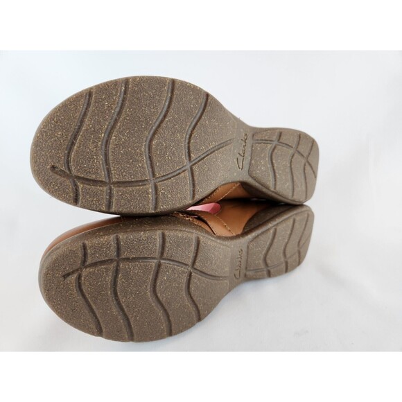 Clarks Sandals Roseville Step Women's Size 8.5 Mary Jane Strappy‎ Brown Shoes - Picture 6 of 11